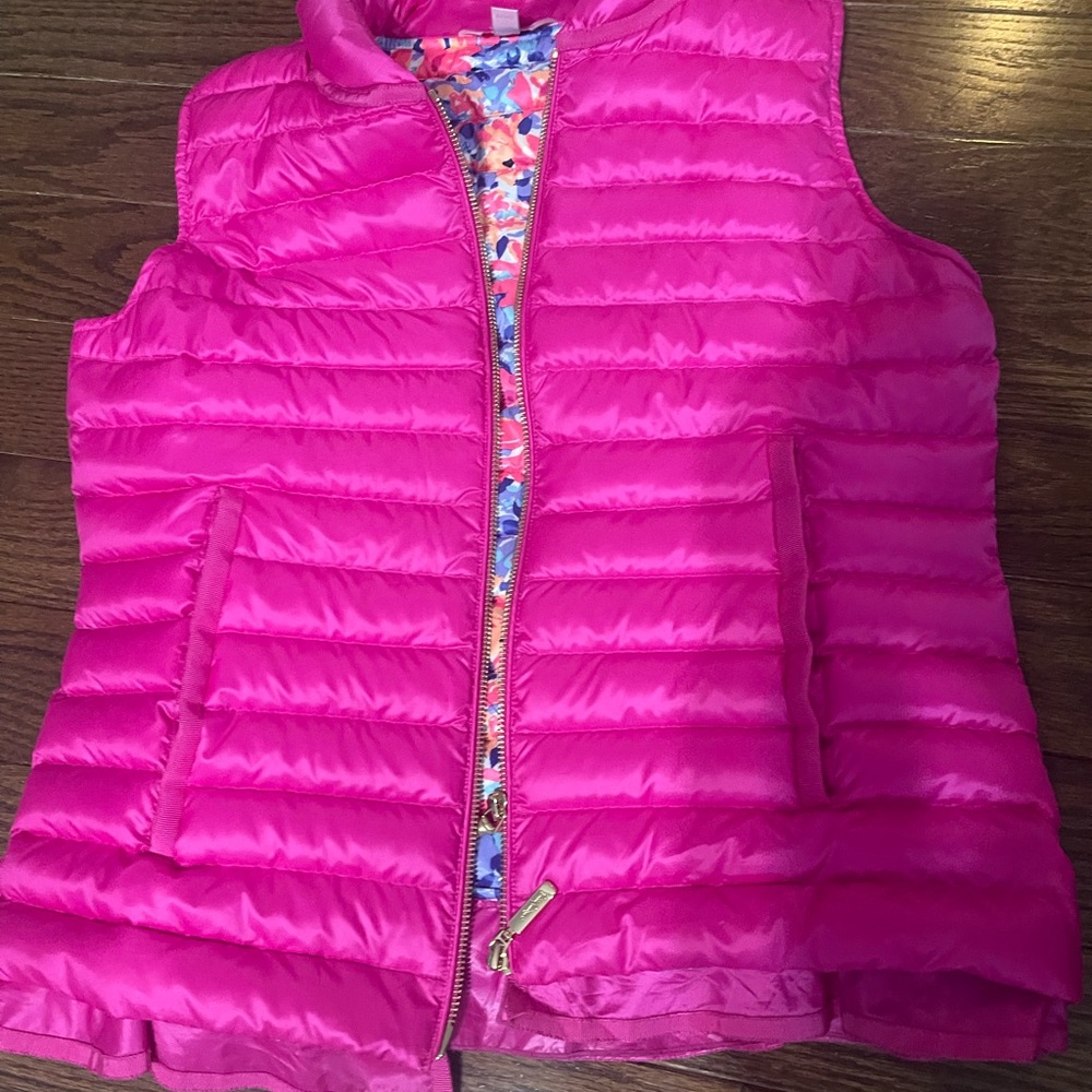 Lilly Pulitzer Pink Puffer Vest